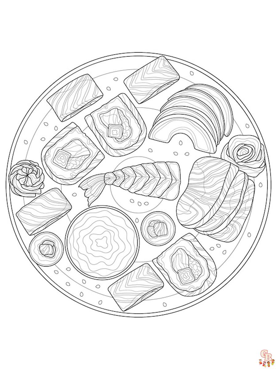 Sushi Coloring Pages 2