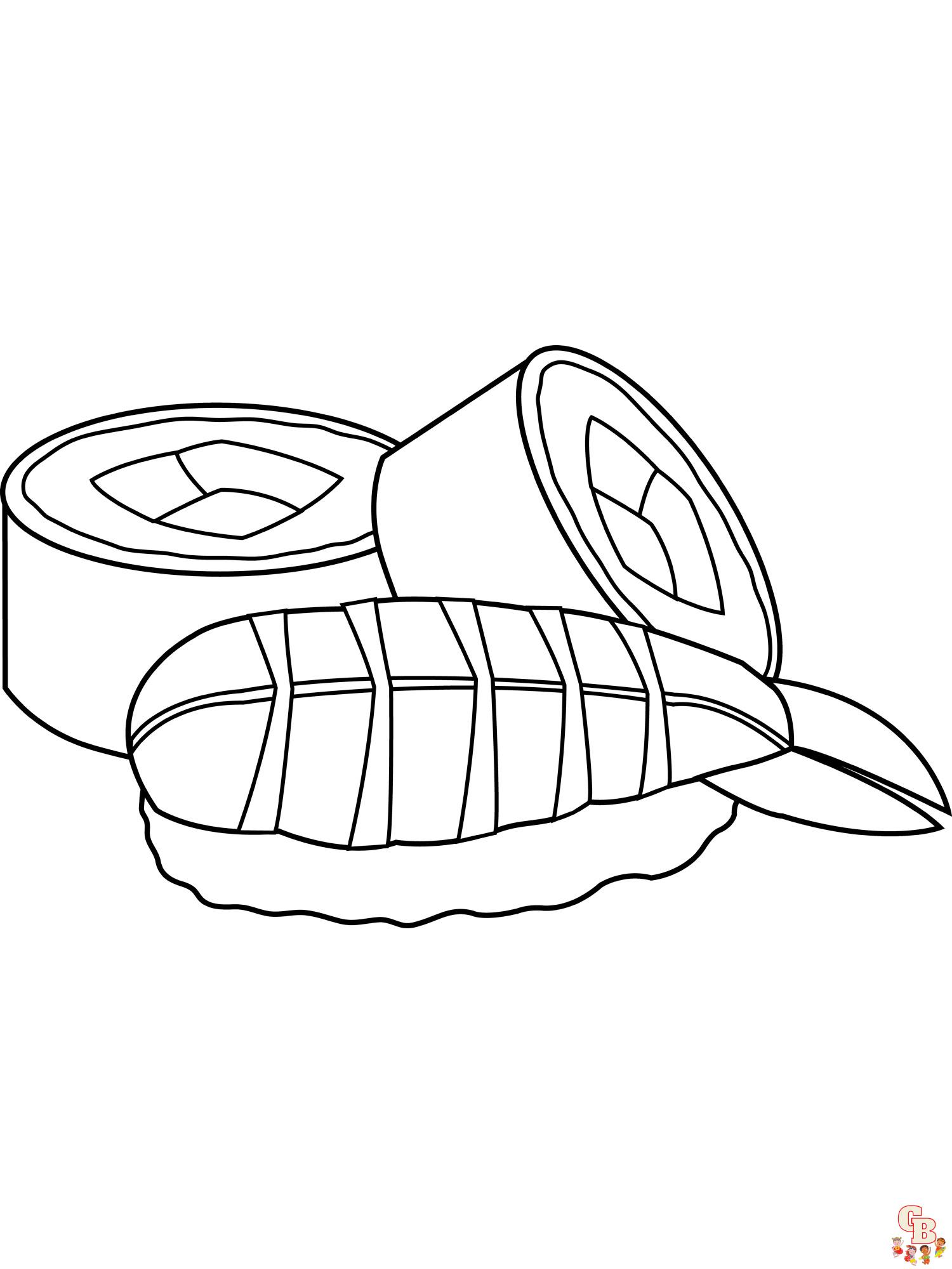 Sushi Coloring Pages 4