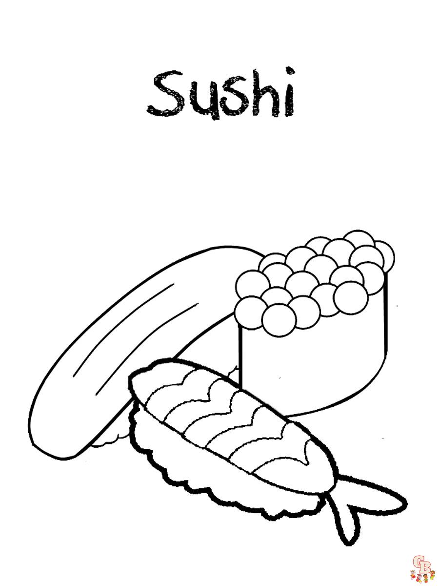 Sushi Coloring Pages 8