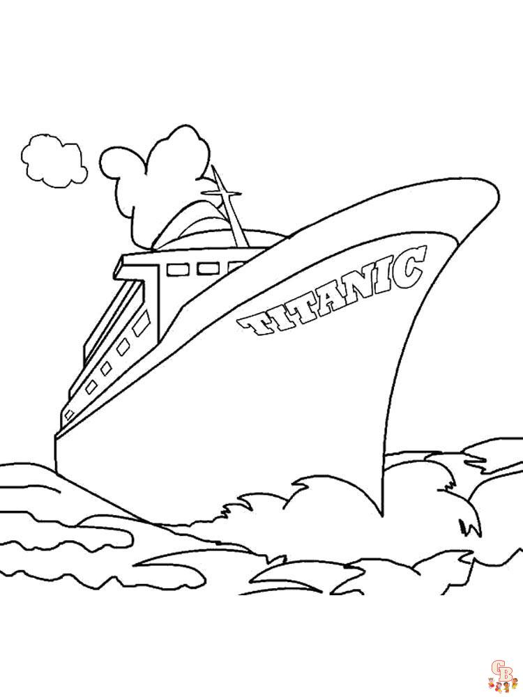 Gratis Titanic Fargeleggingssider For Barn GBcoloring