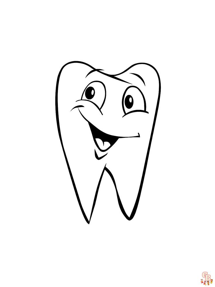 Tooth coloring pages 1
