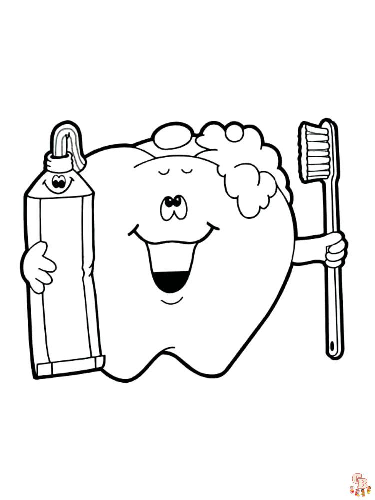 Tooth coloring pages 10
