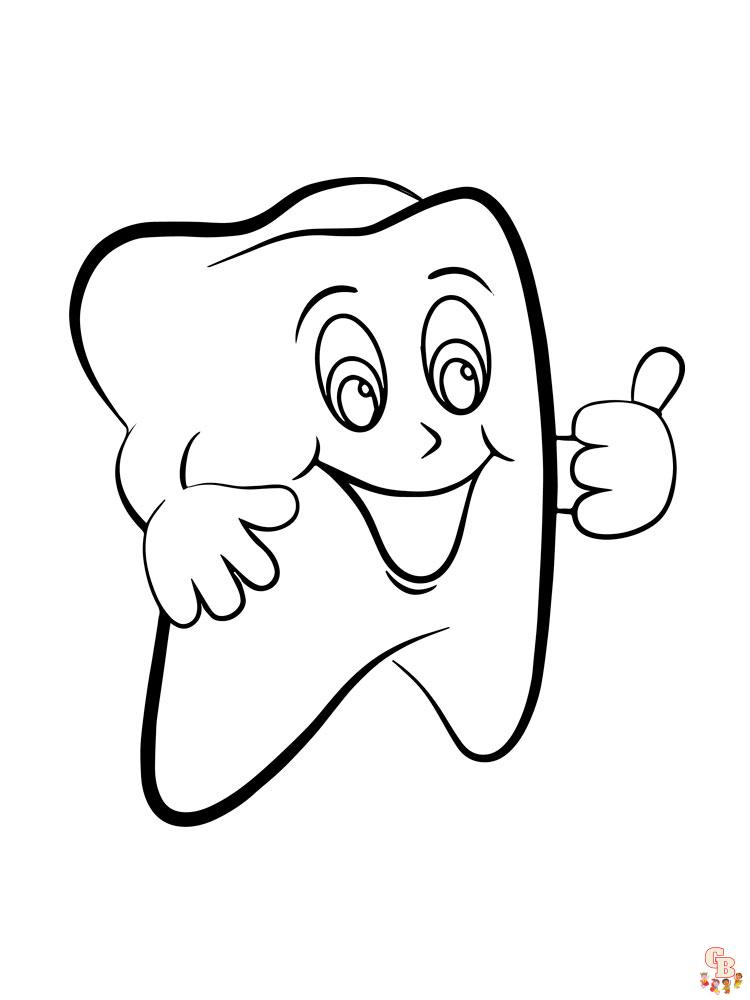 Tooth coloring pages 11