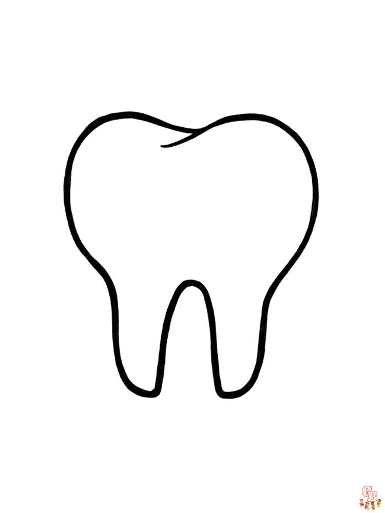 Tooth coloring pages 13