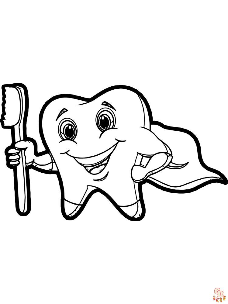 Tooth coloring pages 14