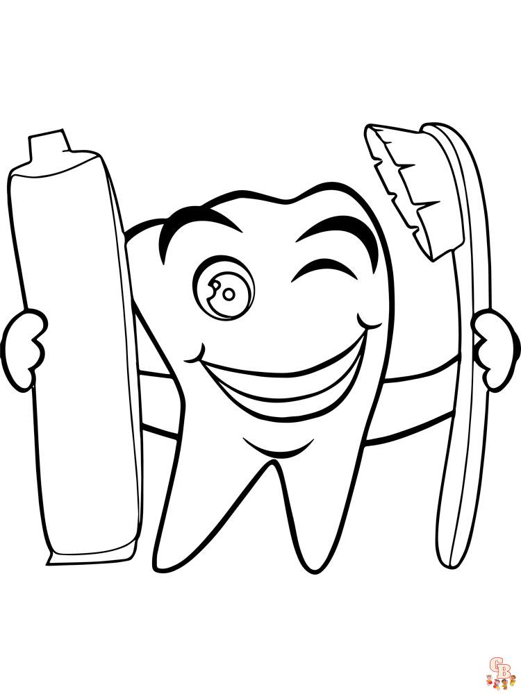 Tooth coloring pages 15