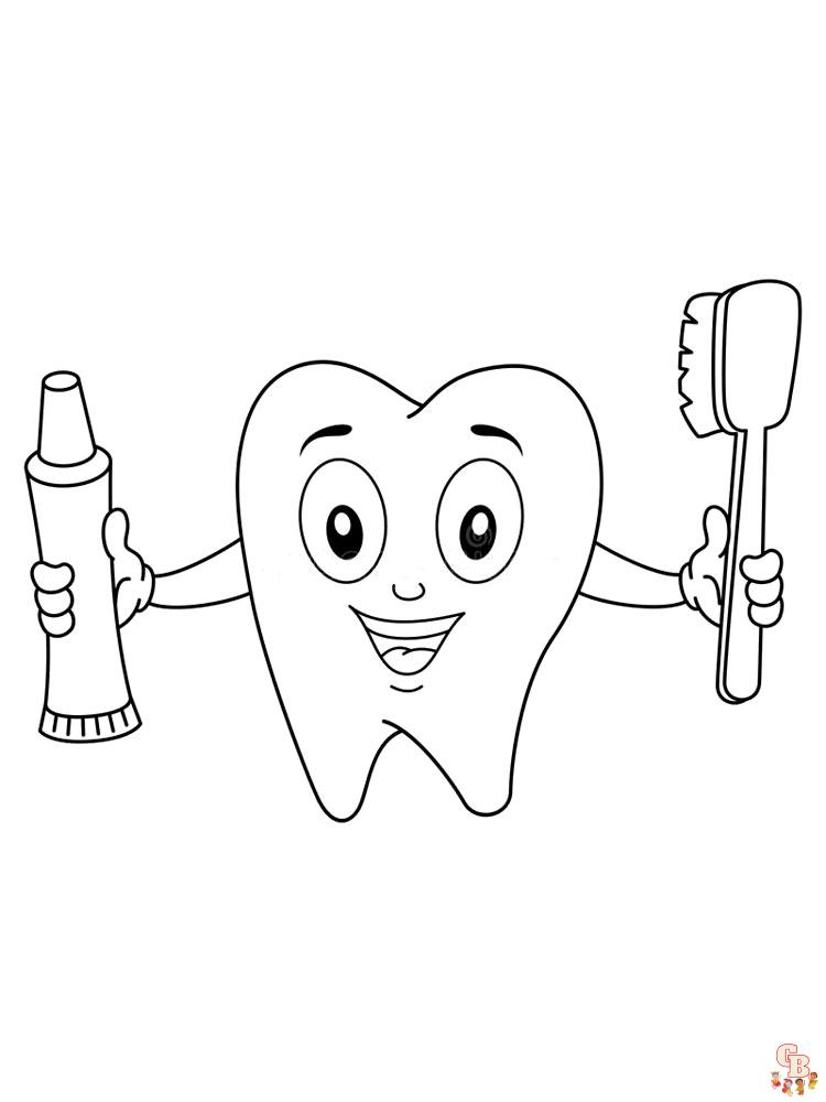Tooth coloring pages 18