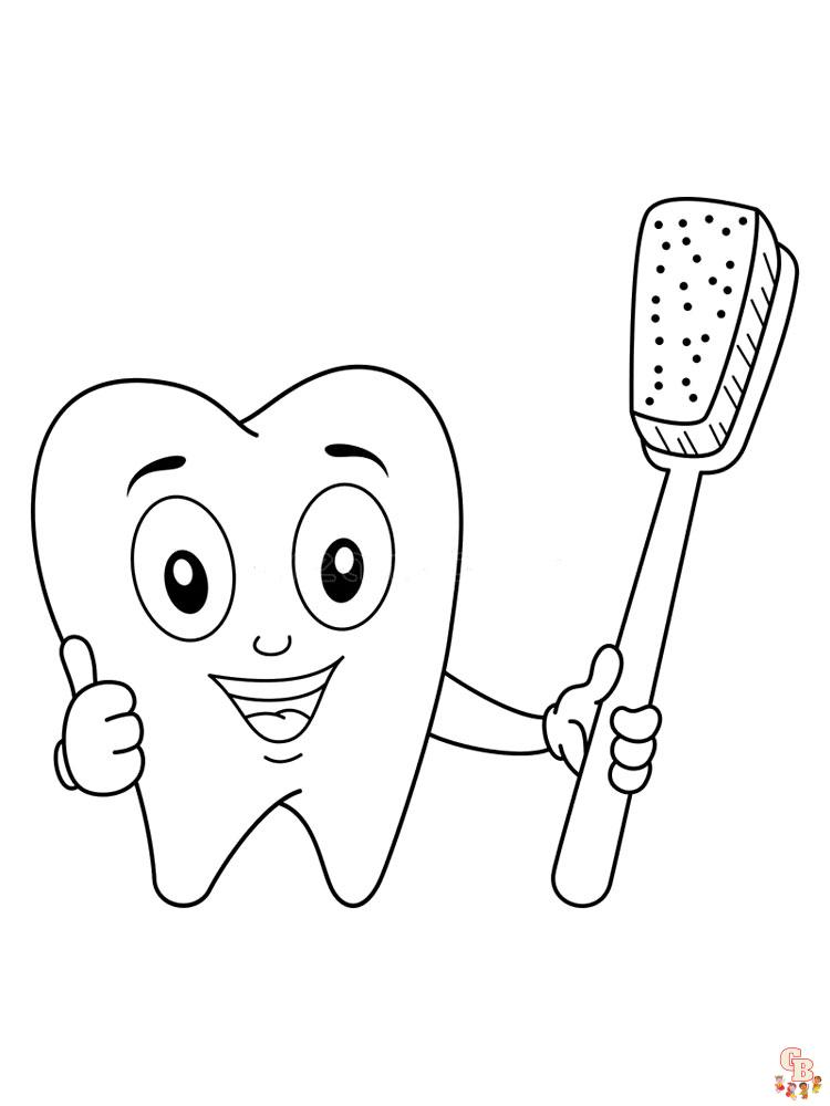 Tooth coloring pages 19