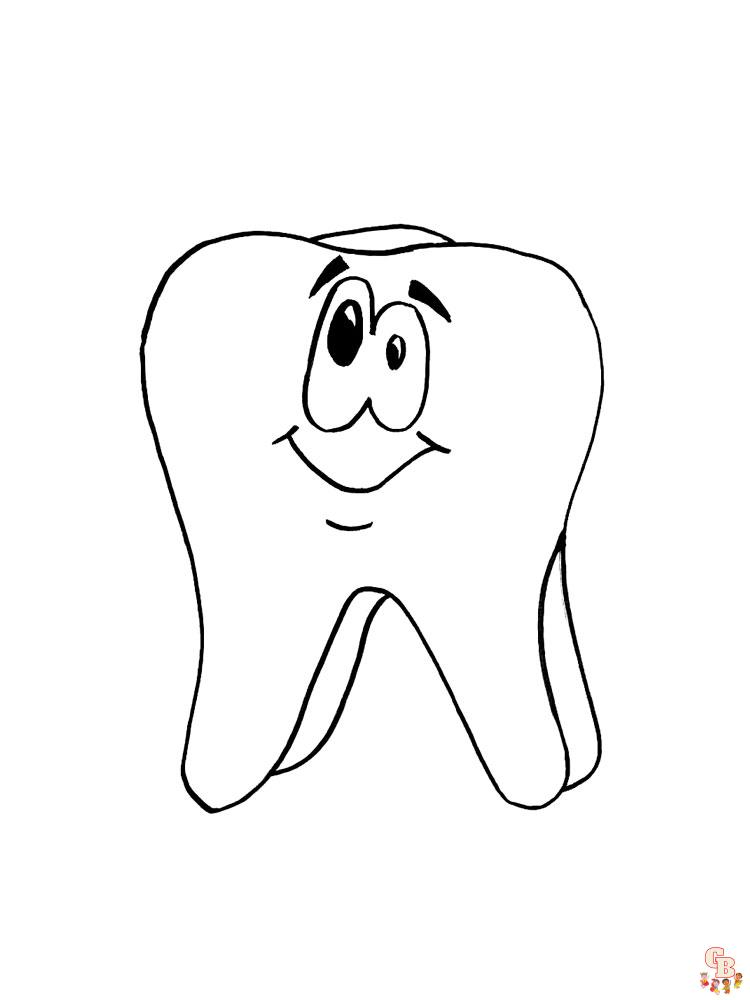 Tooth coloring pages 2