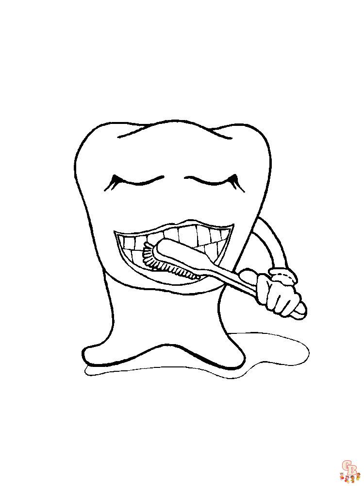 Tooth coloring pages 20