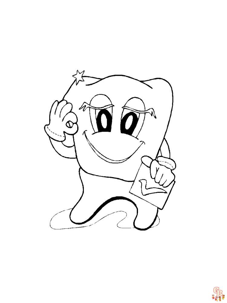 Tooth coloring pages 21
