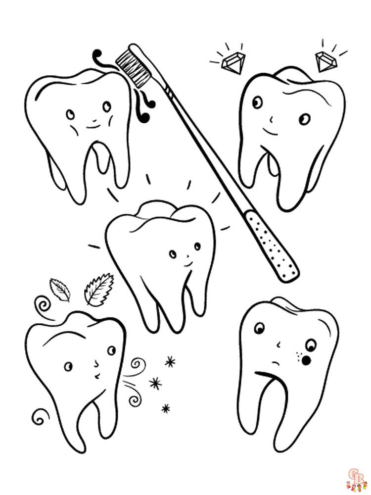 Tooth coloring pages 22