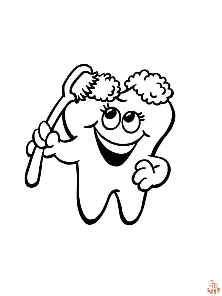 Tooth coloring pages 23