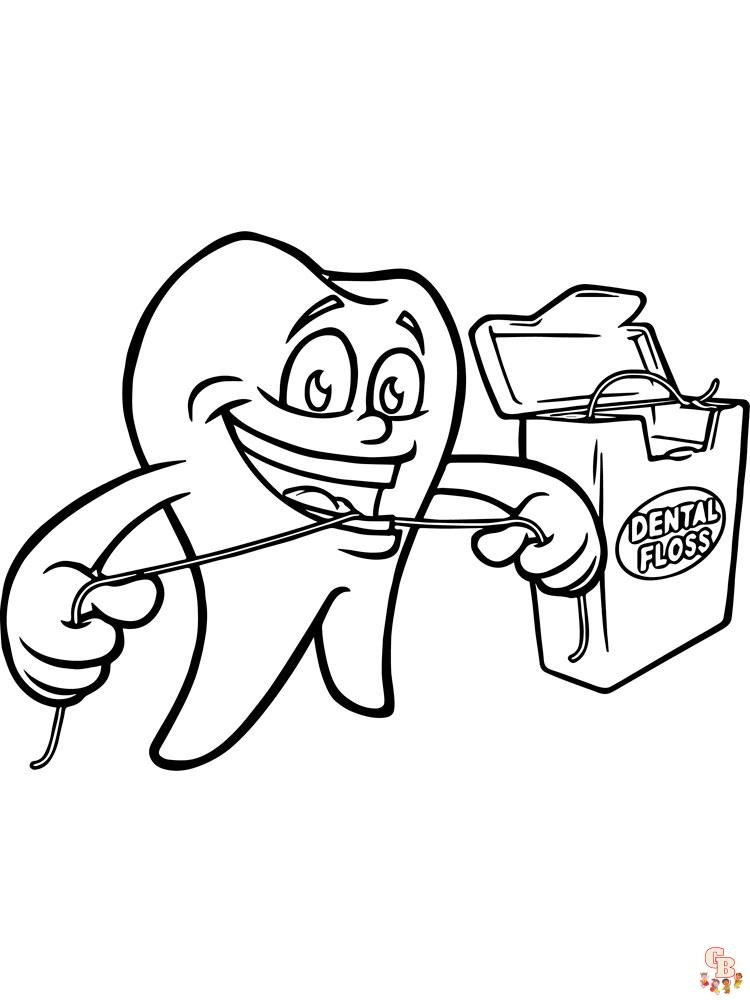 Tooth coloring pages 24