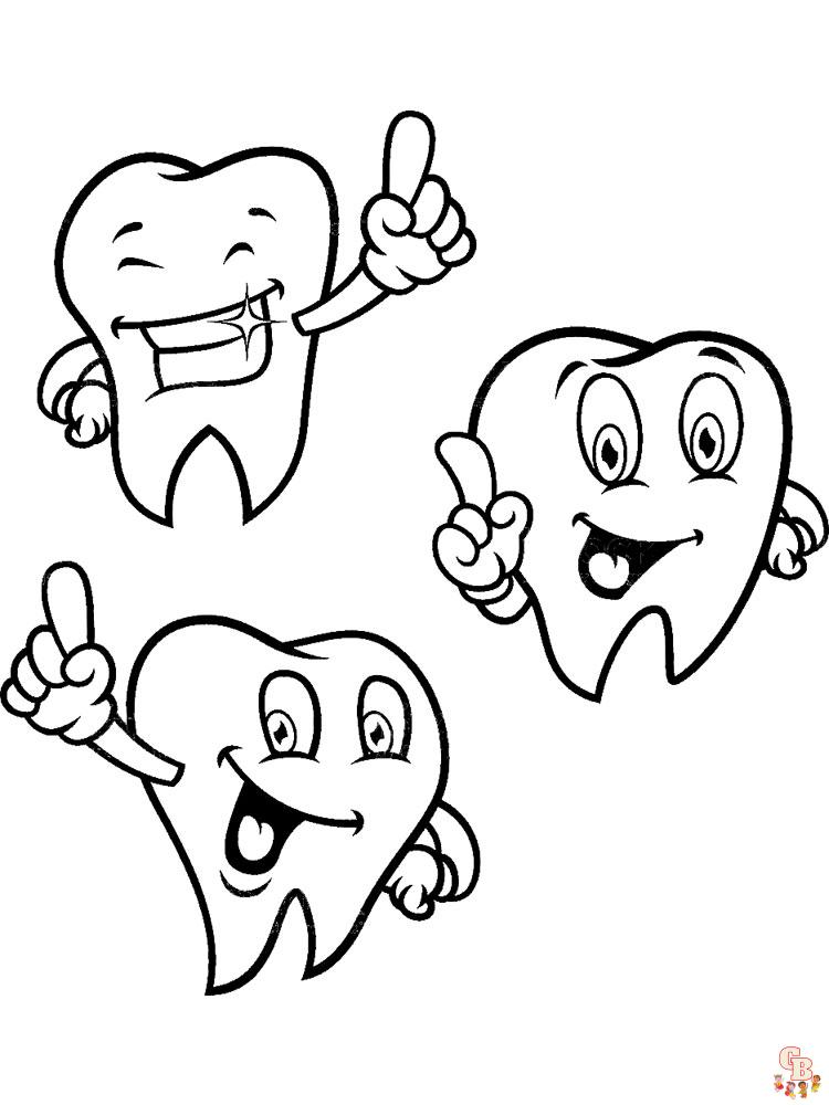 Tooth coloring pages 25