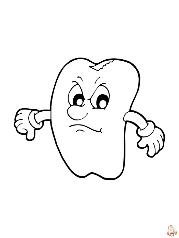 Tooth coloring pages 26