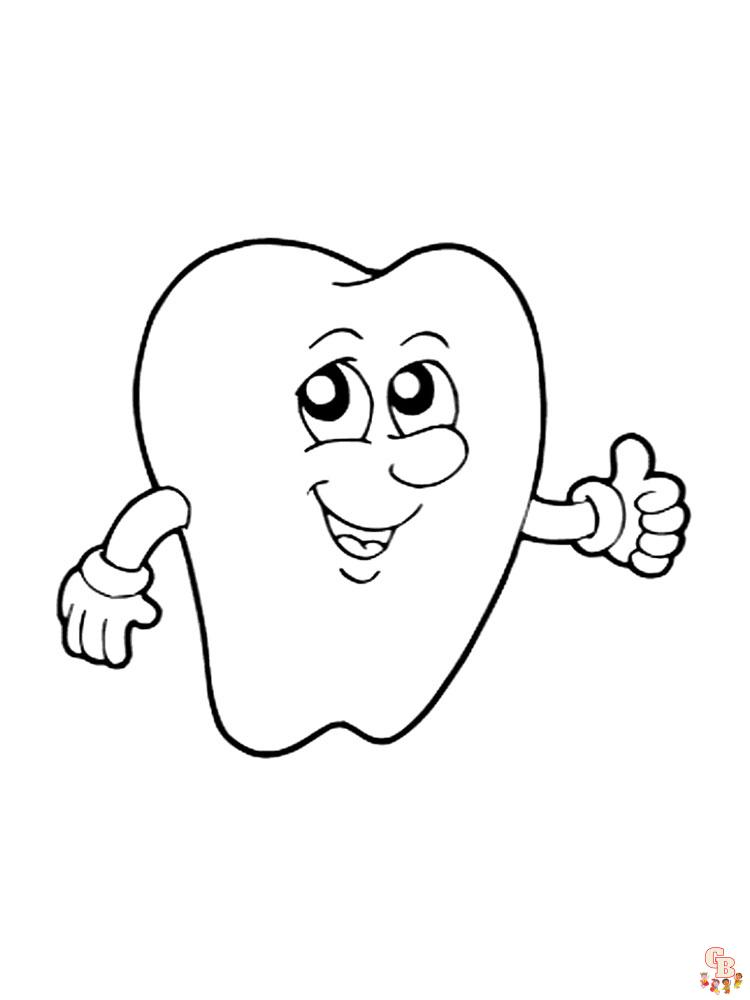 Tooth coloring pages 27