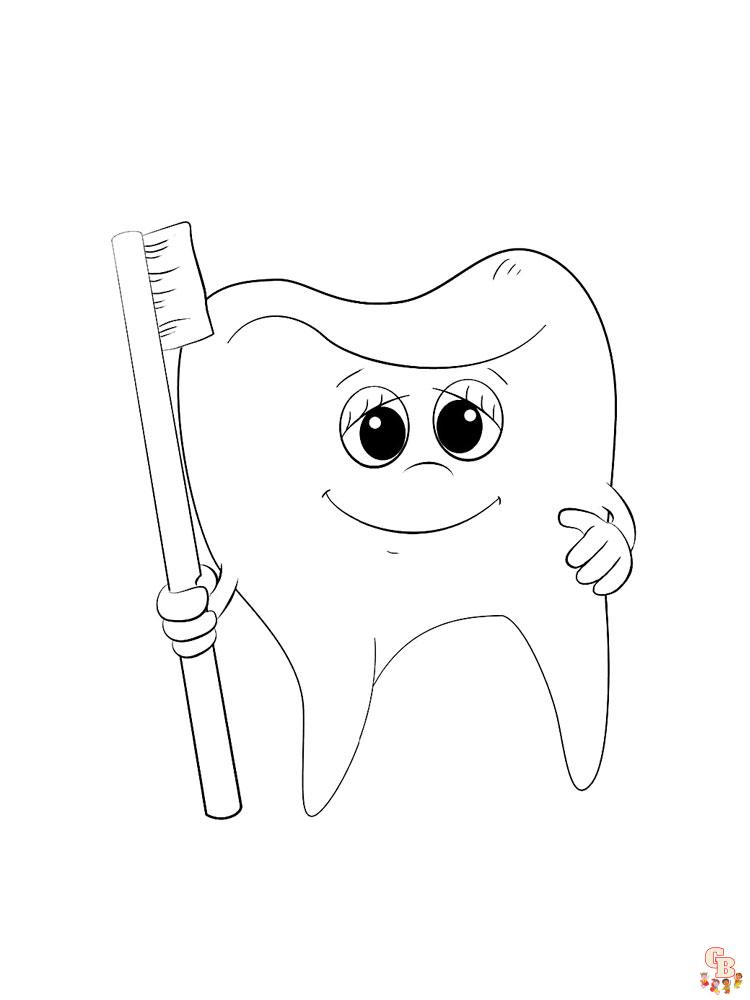Tooth coloring pages 29