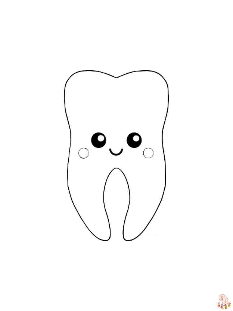 Tooth coloring pages 30