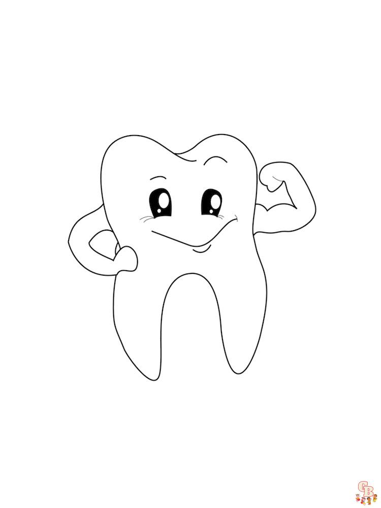 Tooth coloring pages 4