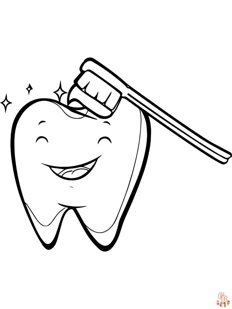 Tooth coloring pages 6