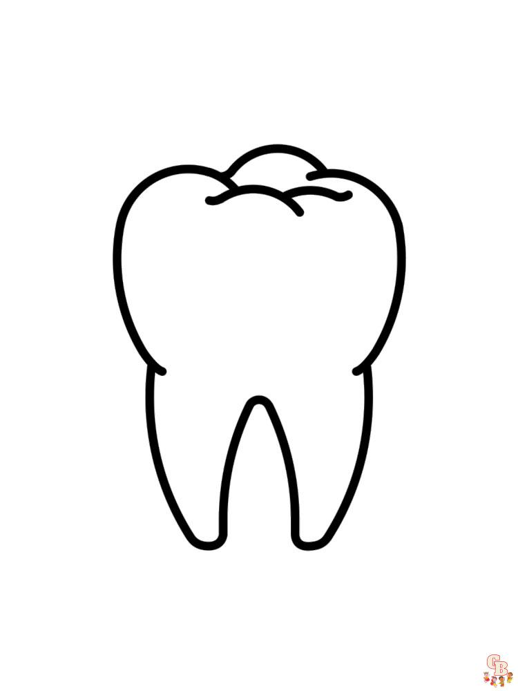 Tooth coloring pages 7