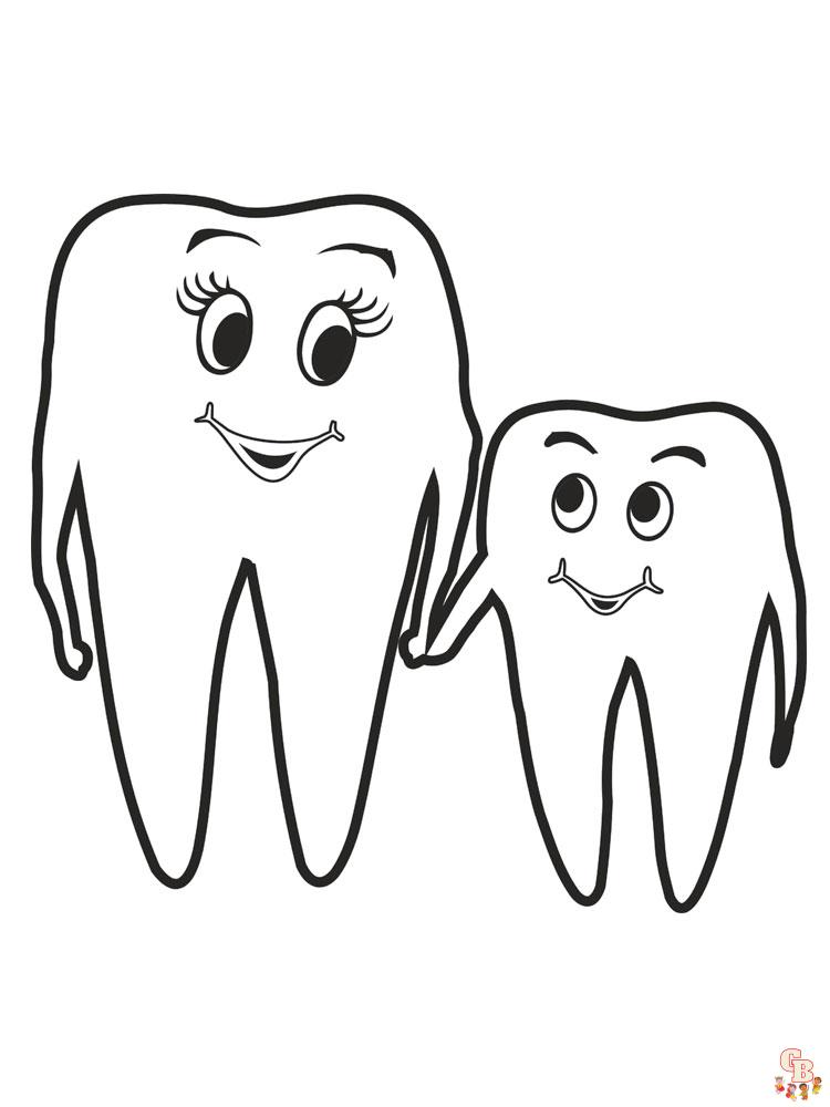 Tooth coloring pages 8
