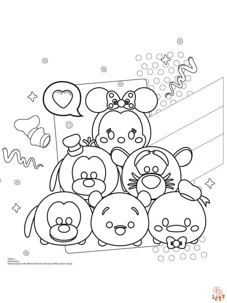 Disney Tsum Tsum Coloring Pages