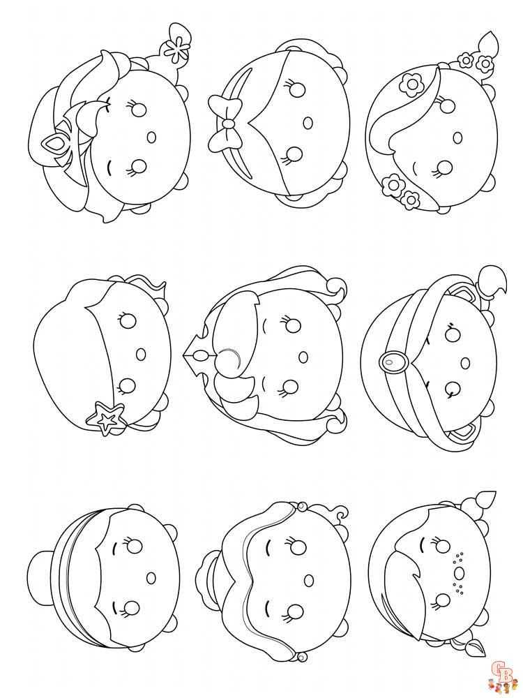 Tsum Tsum Coloring Pages