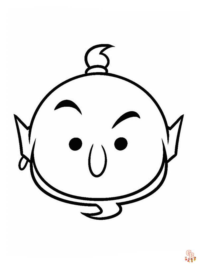 Tsum Tsum Coloring Pages Printable for kids - GBcoloring