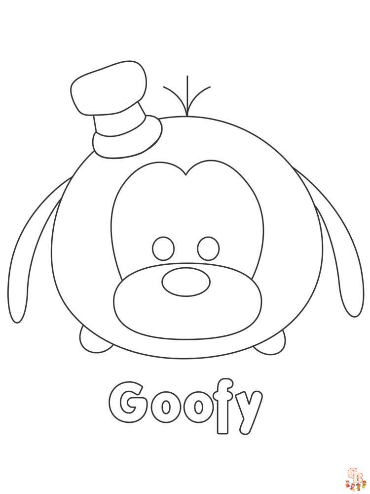 Tsum Tsum Coloring Pages Printable for kids - GBcoloring