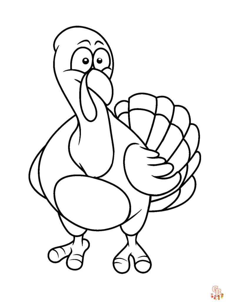 Enjoy Free Turkey Coloring Pages Printable and Have Fun