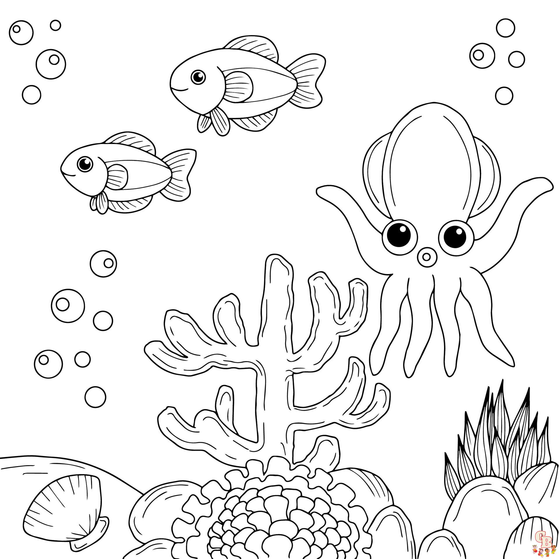 Collection 30+ Images under the sea coloring pages for preschool Latest