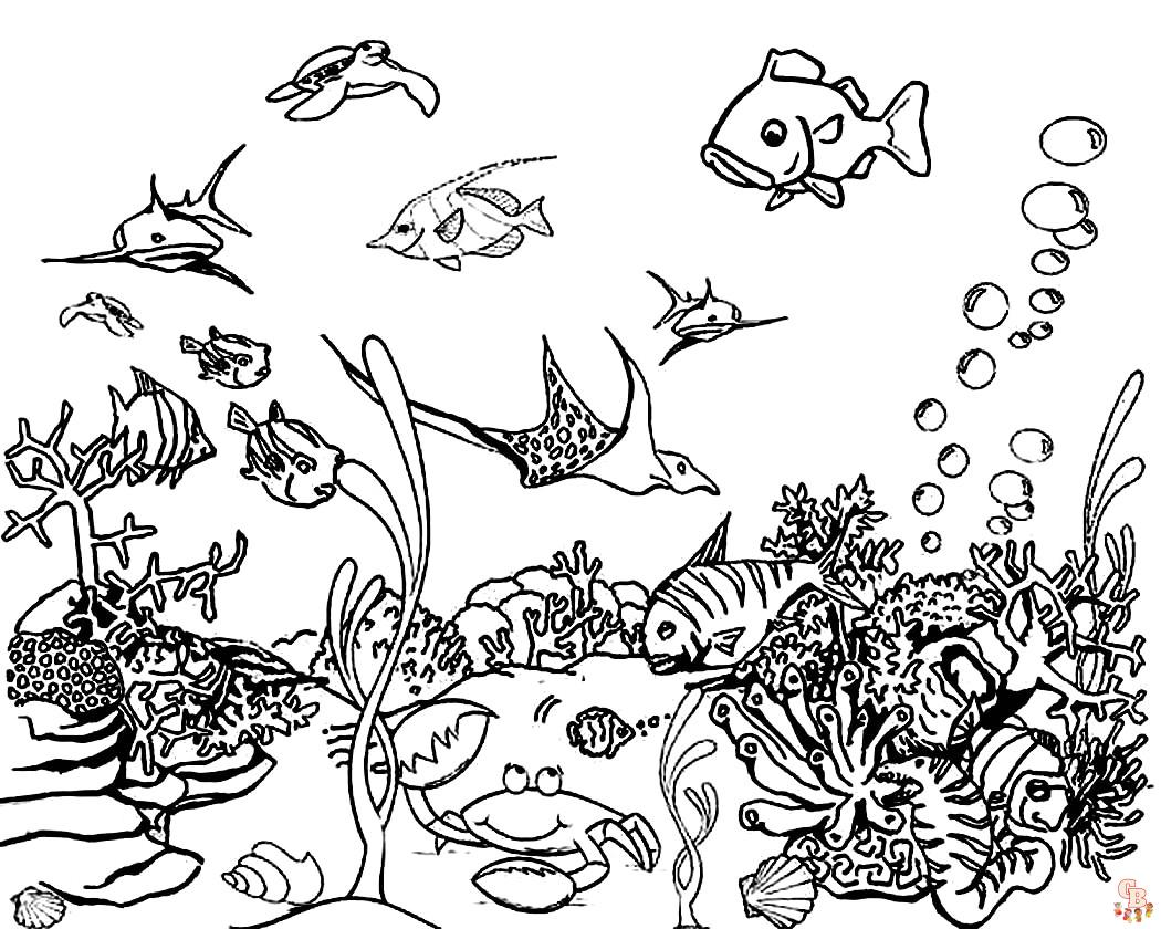 Under Sea Coloring Pages 4