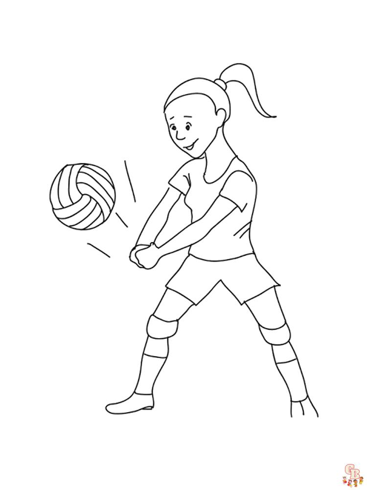 Volleyball Coloring Pages 1