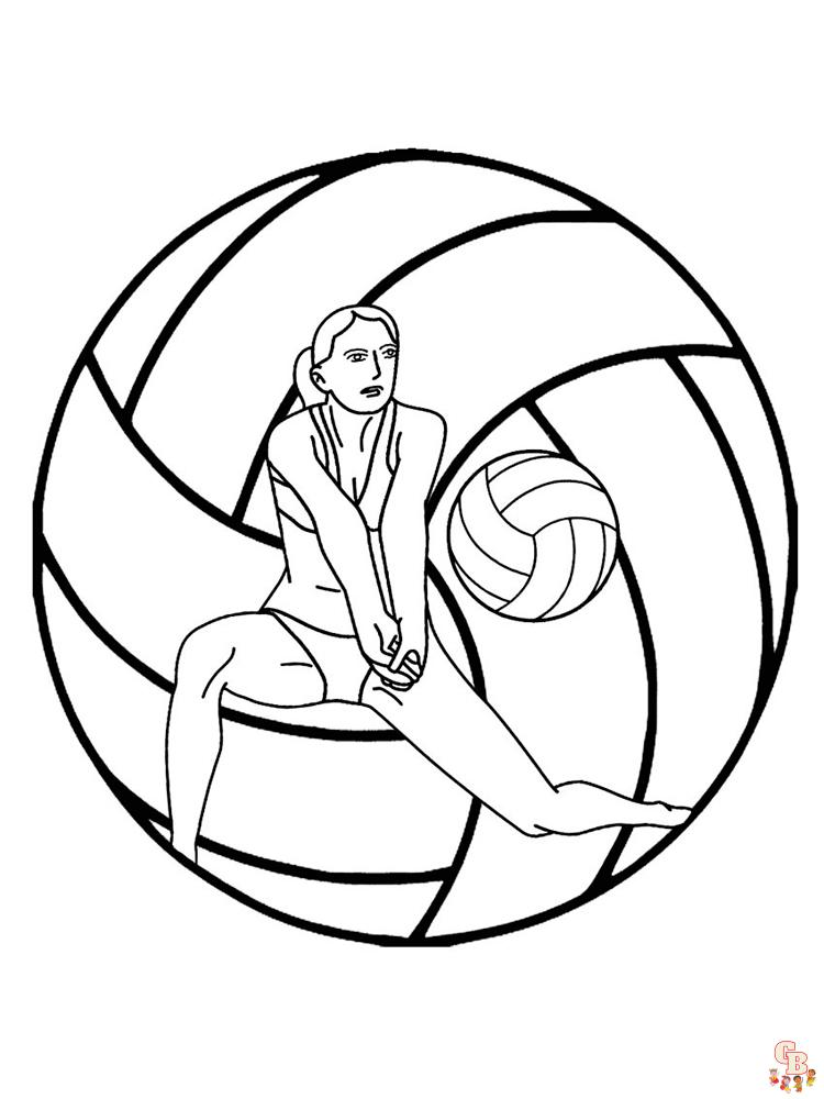 Volleyball Coloring Pages 11