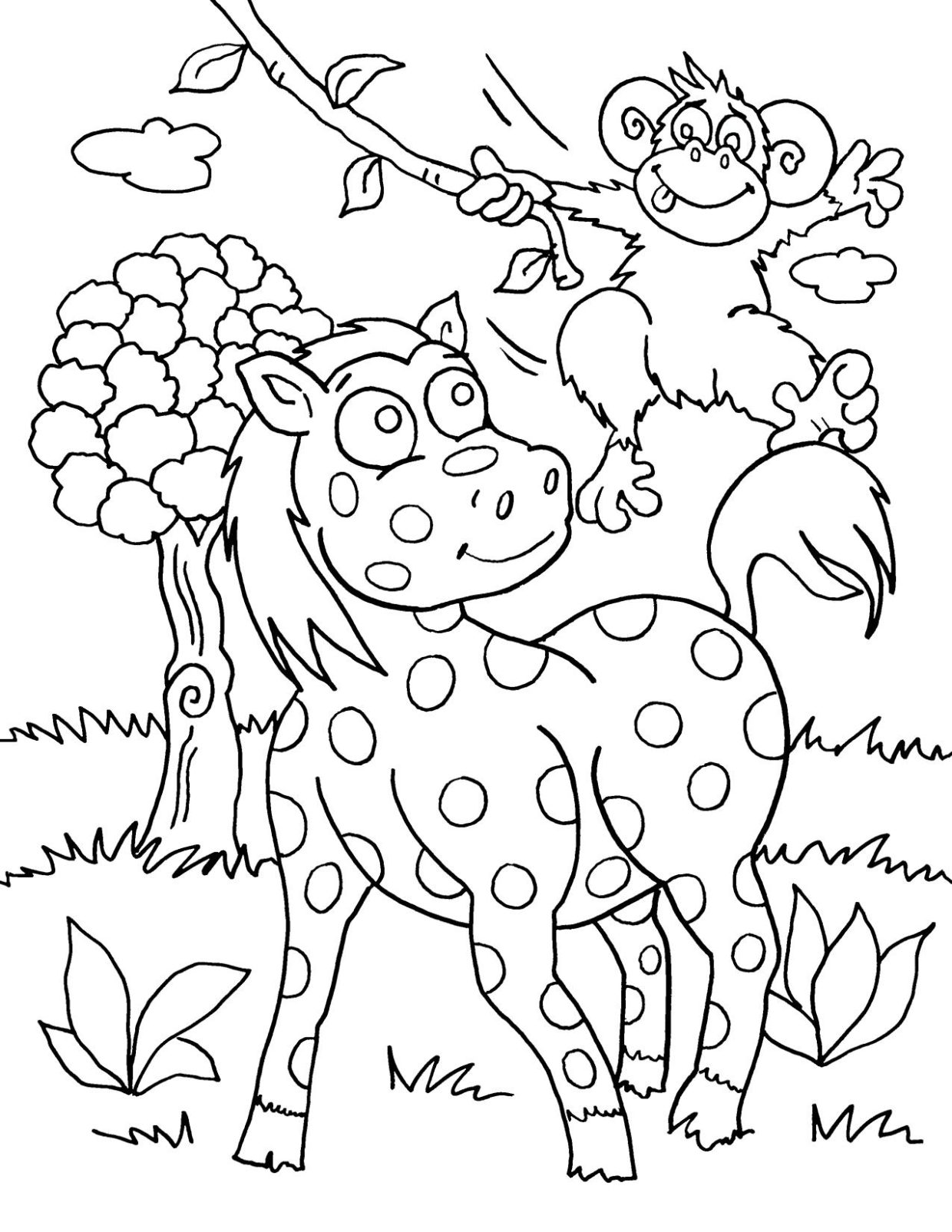 Free Printable Wild Animals Coloring Pages for Kids