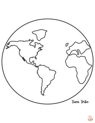 World Map Coloring Pages