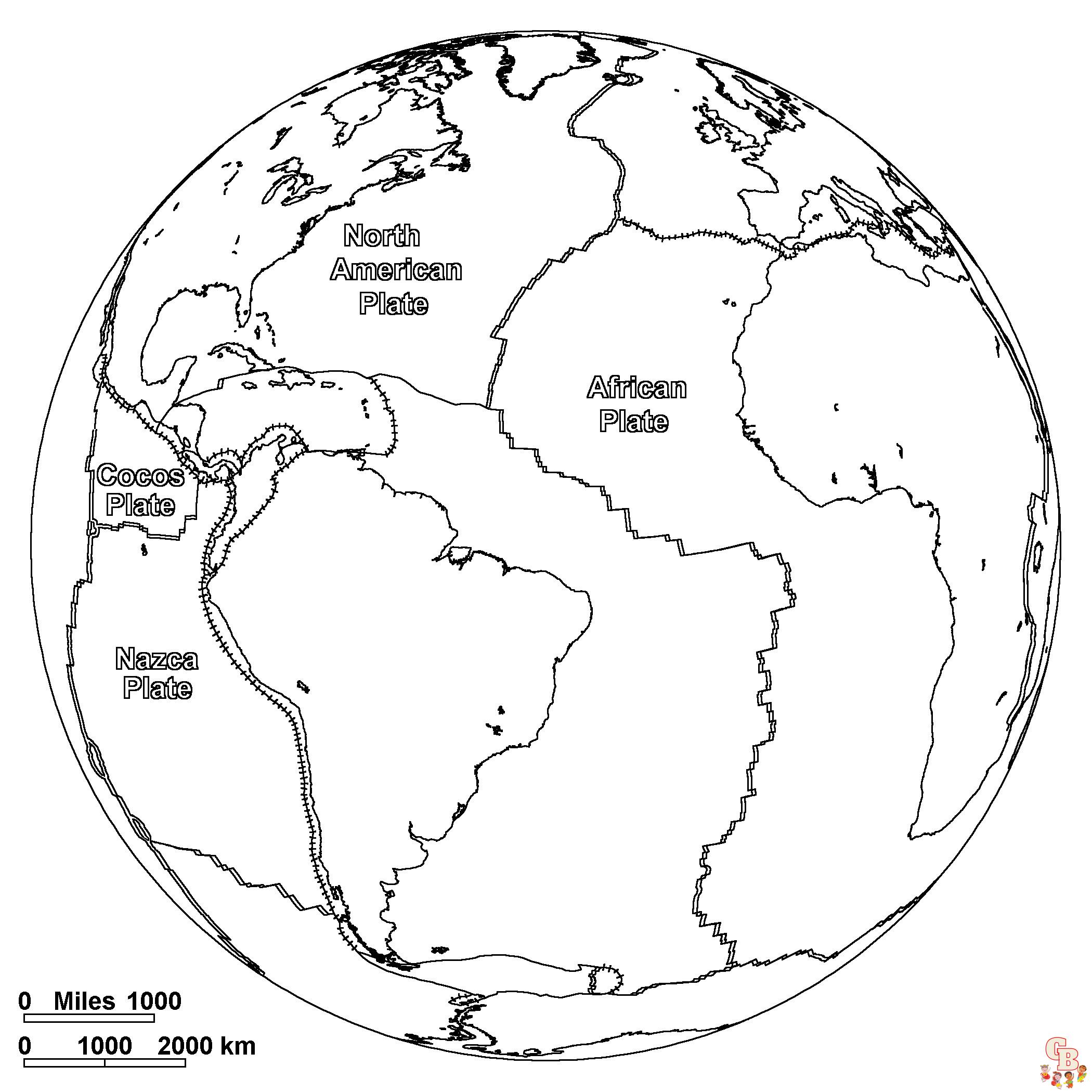 World Map Coloring Pages