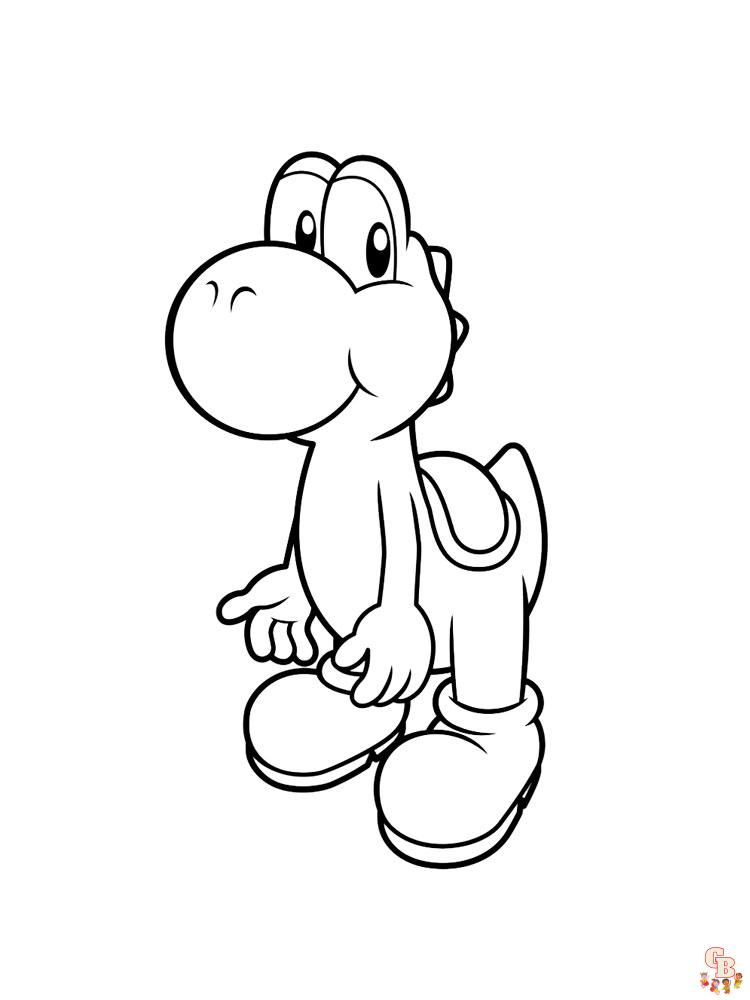 Yoshi Coloring Pages 1