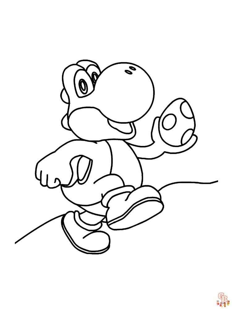 Yoshi Coloring Pages 10