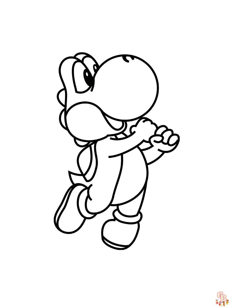 Yoshi Coloring Pages 11