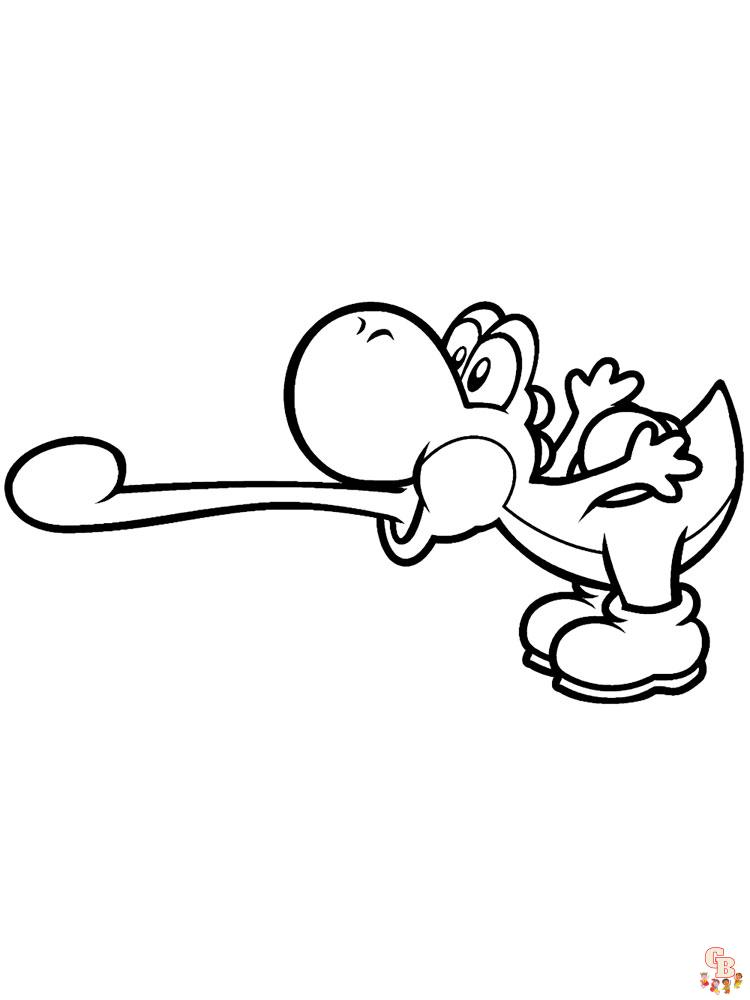 Yoshi Coloring Pages 12