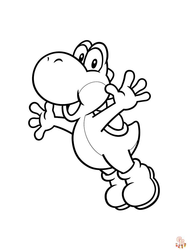 Yoshi Coloring Pages 14
