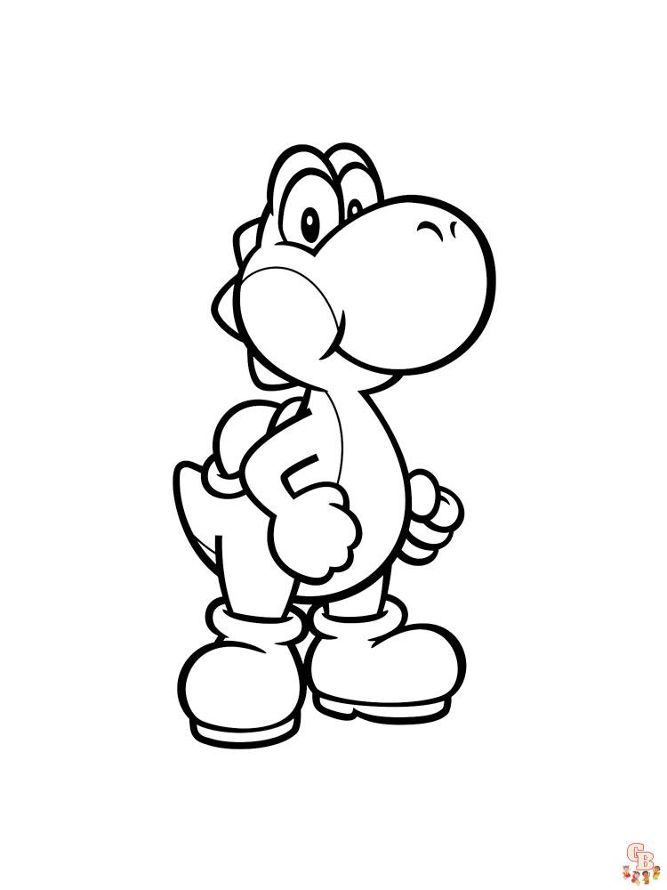 Yoshi Coloring Pages 16