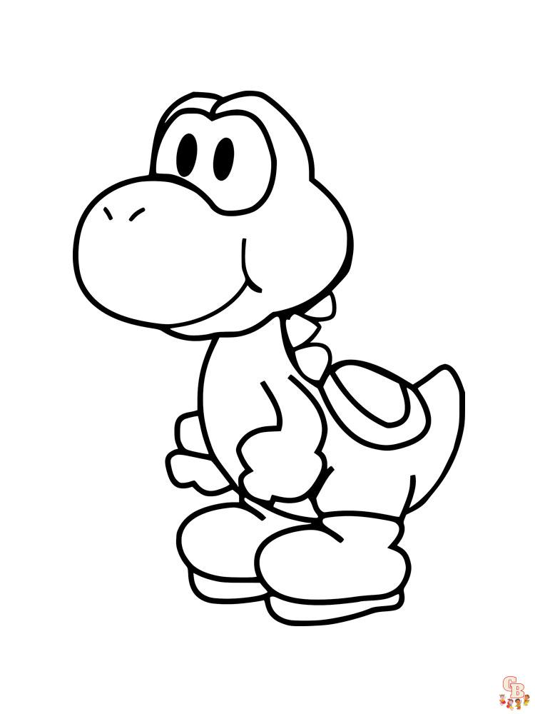 Yoshi Coloring Pages 17
