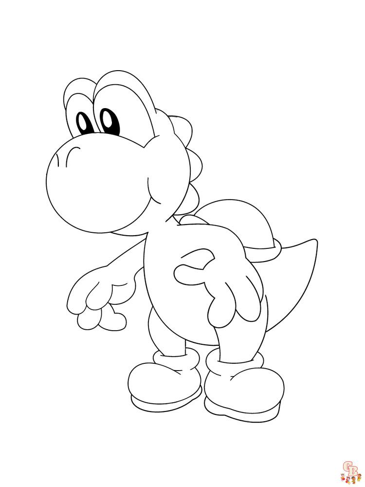 Yoshi Coloring Pages 18