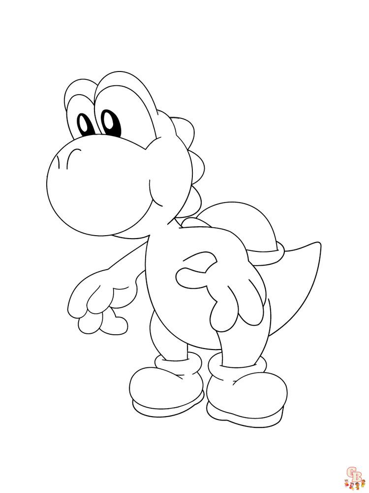 Yoshi Fim de Jogo – Páginas para colorir imprimíveis gratuitas