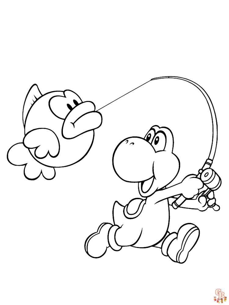 Yoshi Coloring Pages 19