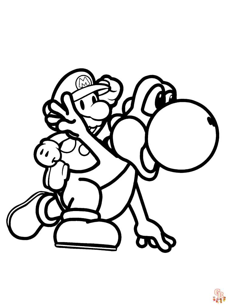 Yoshi Coloring Pages 20